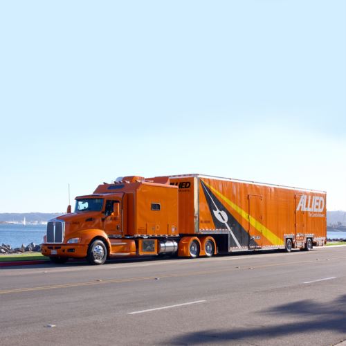 Allied truck on the road